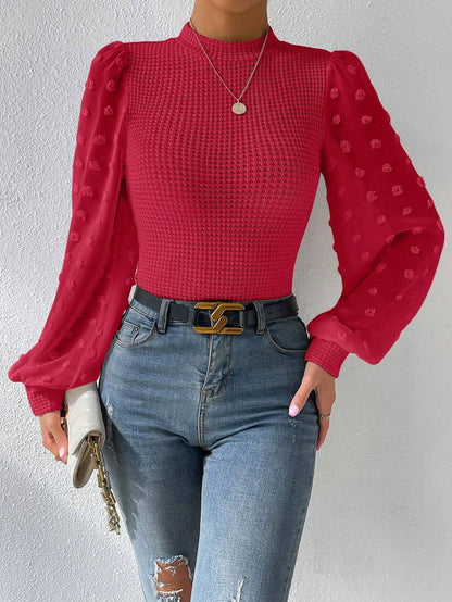 Pull en tricot à col rond pour femme