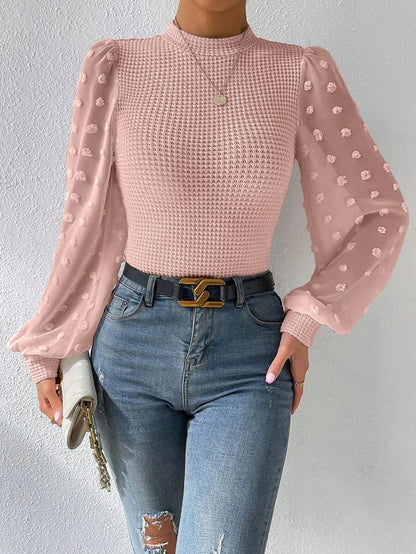 Pull en tricot à col rond pour femme