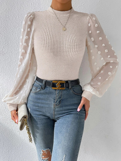 Pull en tricot à col rond pour femme