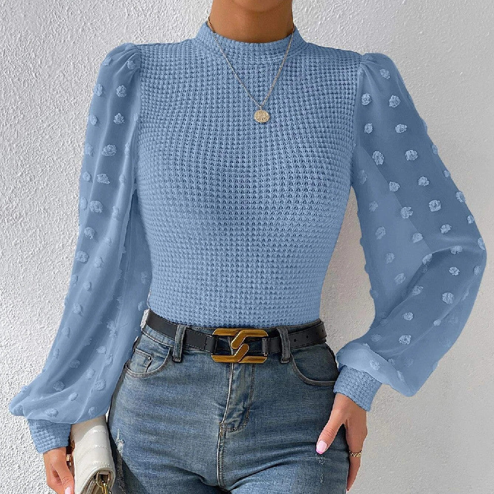 Pull en tricot à col rond pour femme