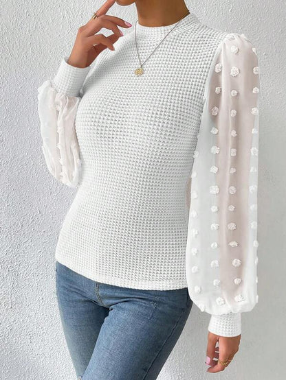 Pull en tricot à col rond pour femme