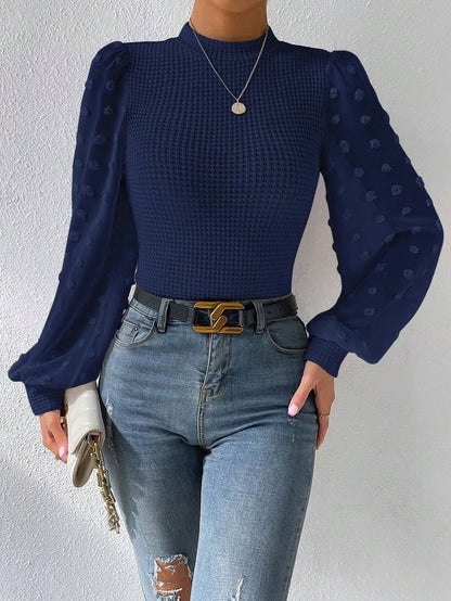 Pull en tricot à col rond pour femme